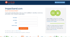Desktop Screenshot of impactband.com